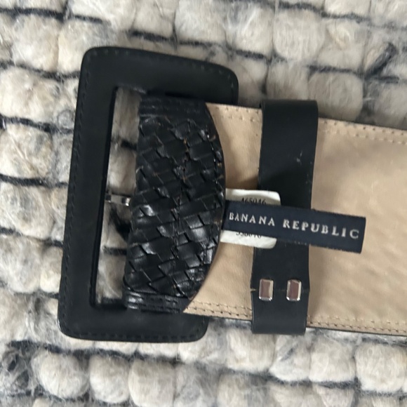 Banana Republic 3" Wide Black Belt - Picture 3 of 6